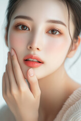 close up portrait of a woman	

