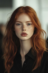 close up portrait of a woman	
