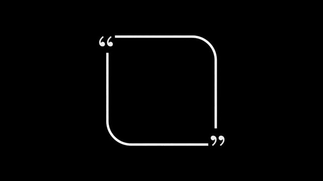  Animated of doodle frames with quotation marks.