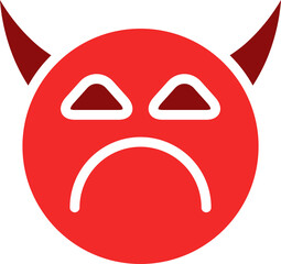 Bored Devil Emoji Icon
