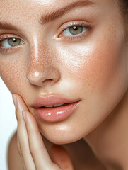 close up portrait of a woman	
