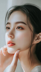 Fototapeta premium close up portrait of a woman 