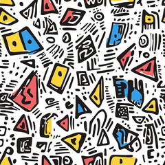 Geometric Doodle Hand Drawn Seamless Pattern