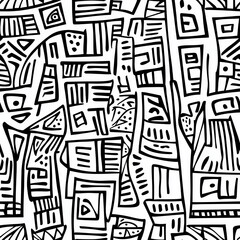 Geometric Doodle Hand Drawn Seamless Pattern
