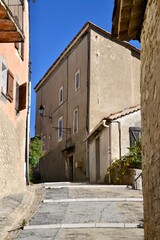 Steep street in old village in Provence