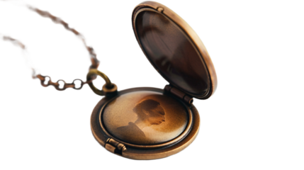 Tiny Photograph Locket on transparent background PNG.