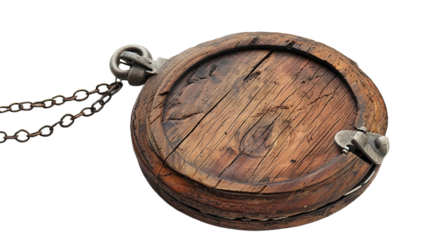 Wood Craft Locket on transparent background PNG.