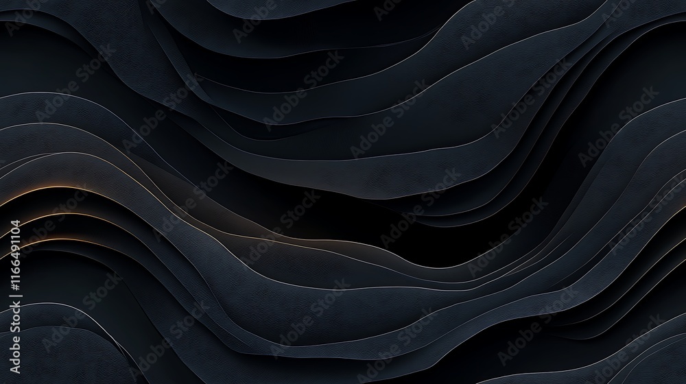 Canvas Prints Abstract Dark Waves: A Symphony of Shadows and Light