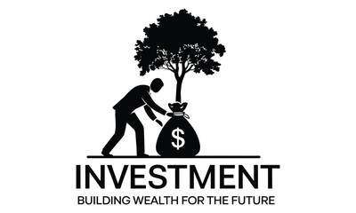 Investment business minimal vector graphic