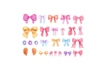 Fototapeta premium Cute hair accessory set