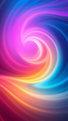 A mesmerizing abstract design for a mobile phone wallpaper, featuring a swirling gradient of vibrant neon colors blending into one another with soft, glowing edges. Perfect for modern and aesthetic th