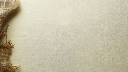 Natural Burlap Fabric on Light Background