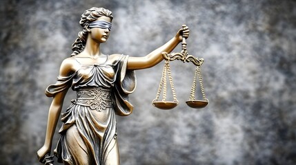 Obraz premium Legal and law concept statue of Lady Justice with scales of justice