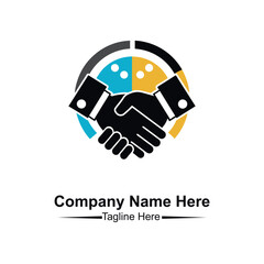 Black Vector Graphic Partnership Handshake Icon