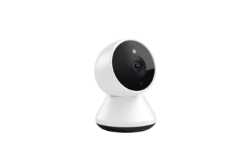 Smart home security camera with 360-degree rotation