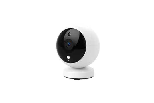 Smart home security camera with 360-degree rotation