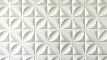 The 3D pattern background wall is white