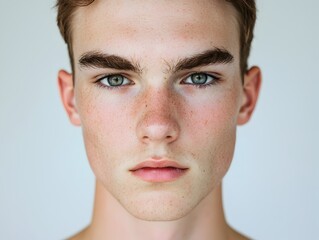 Fototapeta premium Close-up of a Young Man's Face