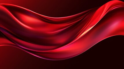 Obraz premium A flowing red fabric design, evoking elegance and movement.