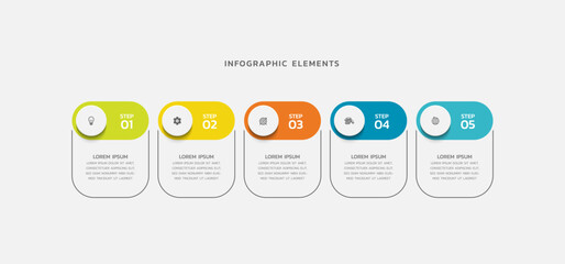 Infographic business template colorful design