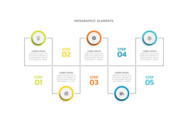 Infographic business template colorful design
