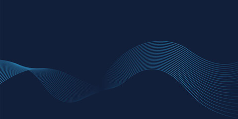 Abstract vector background with black wavy lines