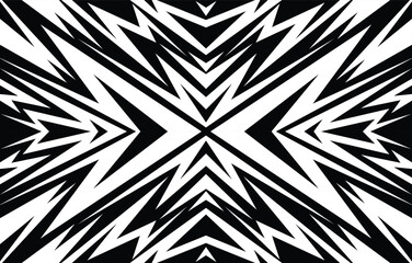 Abstract background with seamless tribal tattoo pattern. Tribal ornament