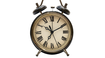 Clock with Still Hands on transparent background PNG.
