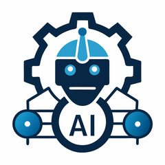 Professional AI Robotics Logo for Technology and Automation Companies