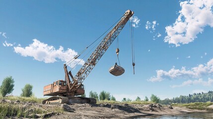 Heavy Duty Crane Lifting Large Materials for Construction Projects