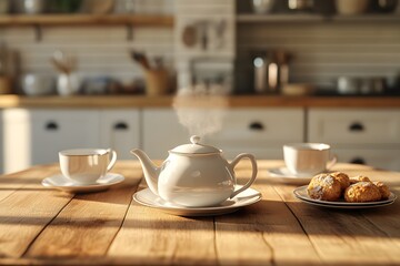 Fototapeta premium Minimalist photo of simple objects arranged symmetrically on a clean background, emphasizing modern and aesthetic appeal