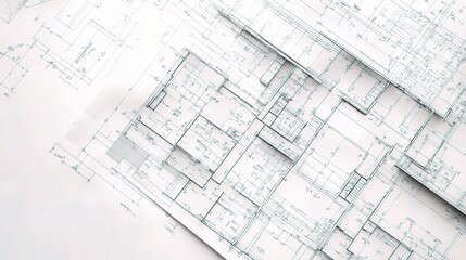 Detailed Modern Residential Blueprint and Architectural Design Plan
