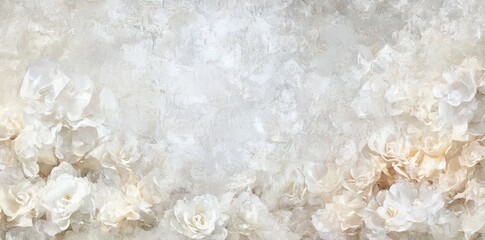Elegant White Floral Arrangement on Textured Background, Exquisitely Painted for Artistic Appeal and Design Inspiration