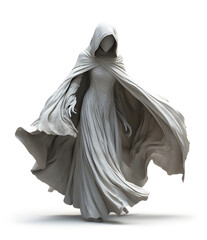 a female ghost with cloak 