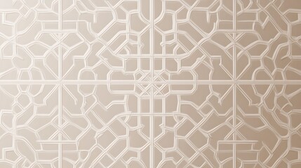 Abstract Beige Pattern with Intricate Linear Design