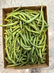 Garden Fresh organic green beans in a box