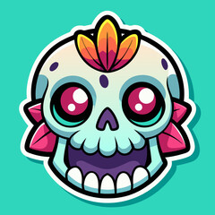 skull cute sticker 