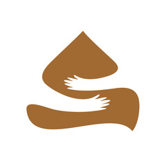 Mosque Dome with Hugging Arms Logo