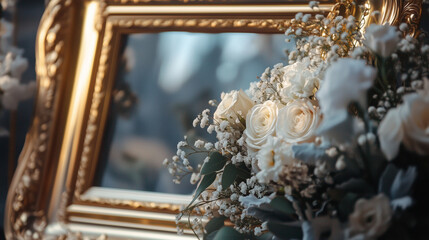 Obraz premium Luxury flower frame background wallpaper