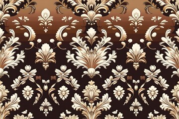 Damask fabric wall covering background