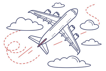 Astronaut Reading in Space. Elegant Line Art Vector Design