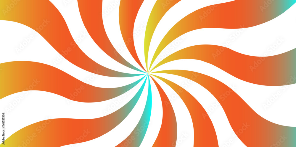Aufkleber Abstract background with rays retro starburst. Radial spiral stripes backdrop. Comic design element. Vintage beam sunburst texture. Classic vintage sun rays pattern. Simple Gradient Groovy Rays 