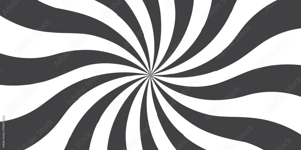 Poster Abstract background with rays retro starburst. Radial spiral stripes backdrop. Comic design element. Vintage beam sunburst texture. Classic vintage sun rays pattern. Simple Gradient Groovy Rays 
