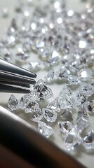 Jewelry tongs with diamonds