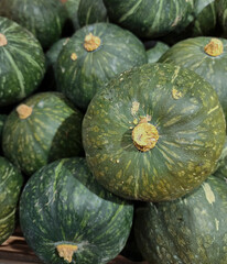 A type of winter squash. Kabocha aka Japanese Pumpkin. Mostly for culinary purpose because of its soft texture, succulent and sweet in taste