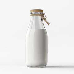 High-resolution images, milk bottle mock up on white background