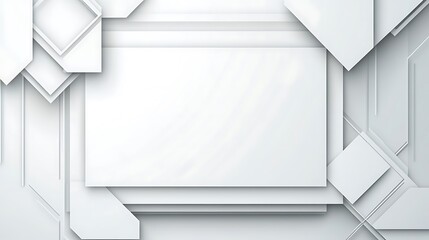 Abstract White Geometric Shapes Design Background