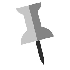 push pin icon flat vector symbol
