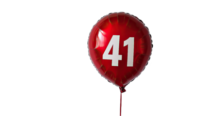 Red balloon with number 41.