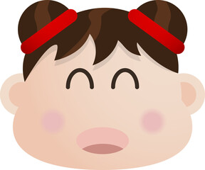 chinese girl avatar chinese new year decoration